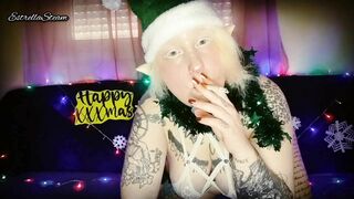 Elf smokes while staring at you