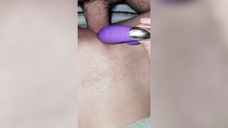 Tiny tight teen toy and dick play