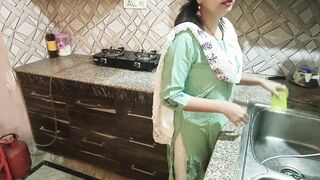 desi sexy stepmom gets angry on him after proposing in kitchen pissing