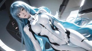 AI generated Rei Ayanami asking for a cock