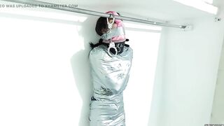 Panty Hooded Mummy Locked Up In The Attic - Selfgags