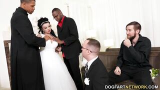 Payton Preslee's Wedding Turns Rough Interracial Threesome - Cuckold Sessions