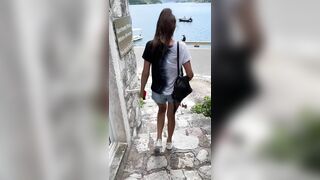 TEEN ALMOST CAUGHT FUCKING IN TOURIST HOTSPOT - RISKY PUBLIC SEX