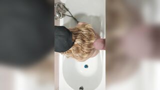 Piss shower for blondie