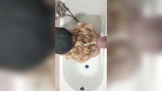 Piss shower for blondie