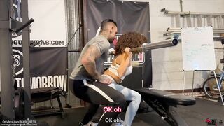 FAKE PERSONAL TRAINER with BEATRICE SEGRETI FUCKING A TEEN CURLY BRUNETTE AFTER A WORKOUT