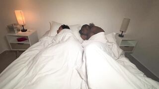 Stepmom and stepson share bed and have sex. English subtitles