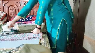 Indian bhabhi having sex With stepbrother while She Pressing Clothes