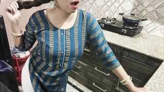 Stepmom seduces her stepson for the hardcore fucking in the hot kitchen in hindi