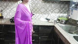 Desi Indian step mom surprise her step son Vivek on his birthday dirty talk in hindi voice