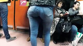 Amazing Big Butt In Very Tight Jeans Candid Voyeur CandidSluts Vid CS-081