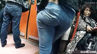 Amazing Big Butt In Very Tight Jeans Candid Voyeur CandidSluts Vid CS-081