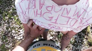 Girl Sucking Dick Stranger and had Anal Sex until Creampie in the Forest