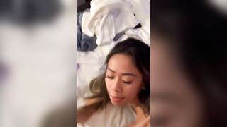 Asian Babe Fucks Big White Dick