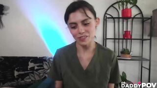 DRDADDYPOV - Brunette Nurse Angel Windell Lets Patient Fuck Her Pussy