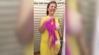 Funny dressing room nip slip