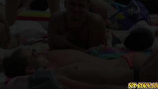 Sexy Amateur Topless Teen Voyeur Beach Close-Up