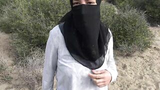 Algerian woman shows her hairy on a public beach in Marseille