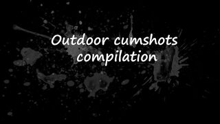 Amateur couple outdoor cumshots compilation