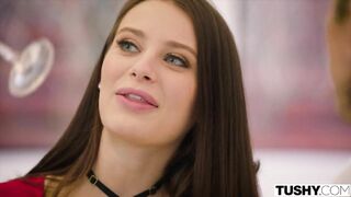 TUSHY Lana Rhoades FIRST DOUBLE PENETRATION