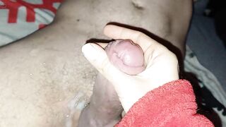 Stepmom films how she milks me the cream. Two handjob videos in one.