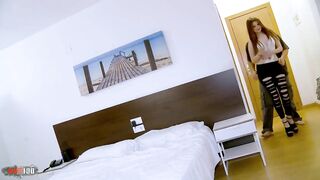 Anal fuck at the hotel with a delicious young French brunette