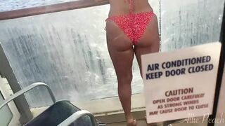 Hotwife Gives Blowjob and Tittyfuck on Cruise Ship Balcony!!