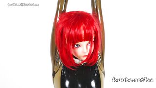asian japanese rubber kig woman bondage herself