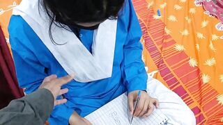 Desi School Girl Caught And Fucked While She is Making Naughty Drawing