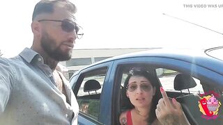 Tommy Drives and She Gives Him a Blowjob Then They Stop to Fuck