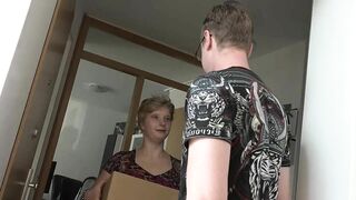 Moist Creamy Pussy From The Postman - Horny Fuck