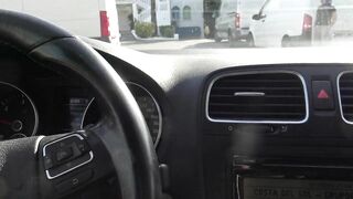 Algerian prostitute fucks in car in the parking lot of McDonald's in Marseille