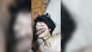 Boyfriend got horny by his sissy, obliges delicious oral