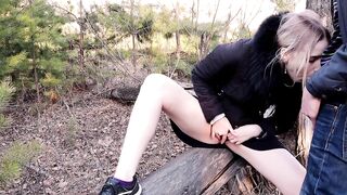 A Stranger Caught Me Masturbating In The Woods And Fucked Me!