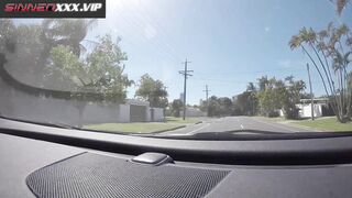 AUBREY BLACK FAKE UBER ROUGH SEX IN CAR AND DRIVING BLOWJOB