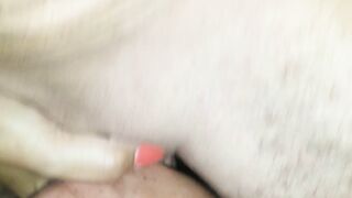 Fucking my wife's throat as she hangs off the side of a motel bed
