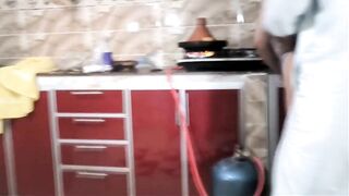 Egyptian sex in the kitchen with her husband