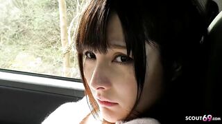 Petite Japanese Teen 18 seduce to give First Time Blowjob by old Men in POV