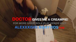 Doctor gives it to my pussy and mouth with his cock cream pie POV