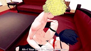 Naruto and Sarada having sex at the inn