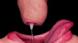 CLOSE UP: BEST Milking MOUTH made You CUM TWICE! Sensual FORESKIN Blowjob! Sucking UNCUT Cock! ASMR