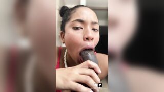 BBC enjoys a delicious blowjob from a beautiful influencer -amateur couple- nysdel