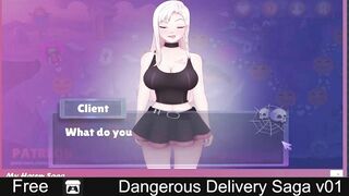 Dangerous Delivery Saga(free game itchio ) Puzzle, 2D, Adult, boobs, Casual, Erotic, Hentai, Porn, Romance, Singleplayer