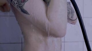 D is taking big cock in the shower