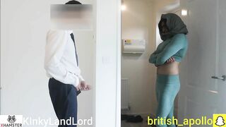 Land Lord CAUGHT Masturbating again in Living Room by MUSLIM YOGA GYM GIRL TENANT! xxx