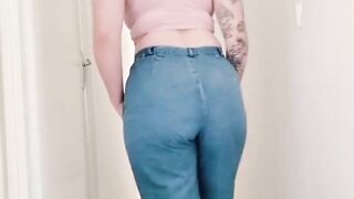 Jean Fetishist: Do You Like Jeans? You're Going to Be Enchanted by This Video Where I Waddle My Butt Before Your Eyes.