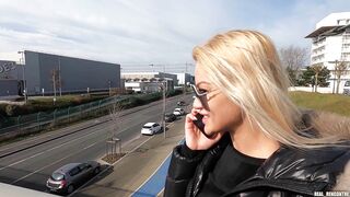 Cherry Kiss unexpectedly meets 2 strangers who fuck her on a bus and in DP at the hotel!