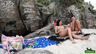 A very relaxed crowd at the naturist beach of Abricó in Rio de Janeiro