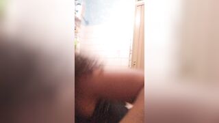 HOT EBONY TAKE A SHOWER AND MASTURBATE