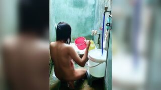 Navrim in Bathing Showering Desi Style